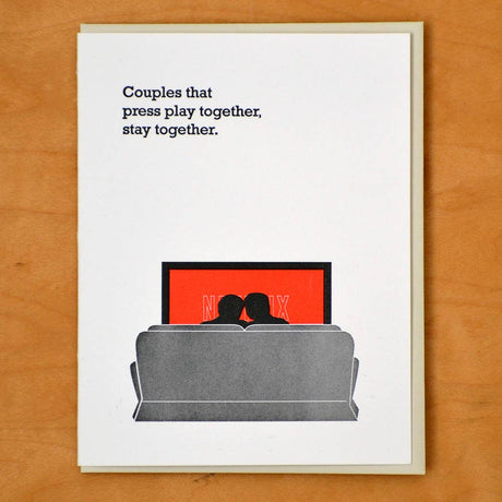 Couples That Press Play Together Greeting Card - The Regal Find