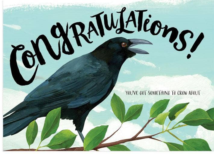 Crow Congratulations Card - The Regal Find