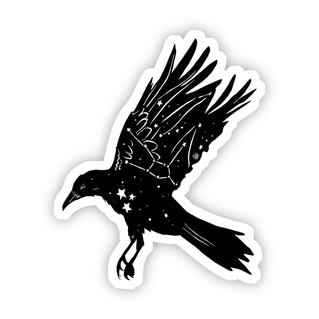 Crow with Stars Sticker - The Regal Find