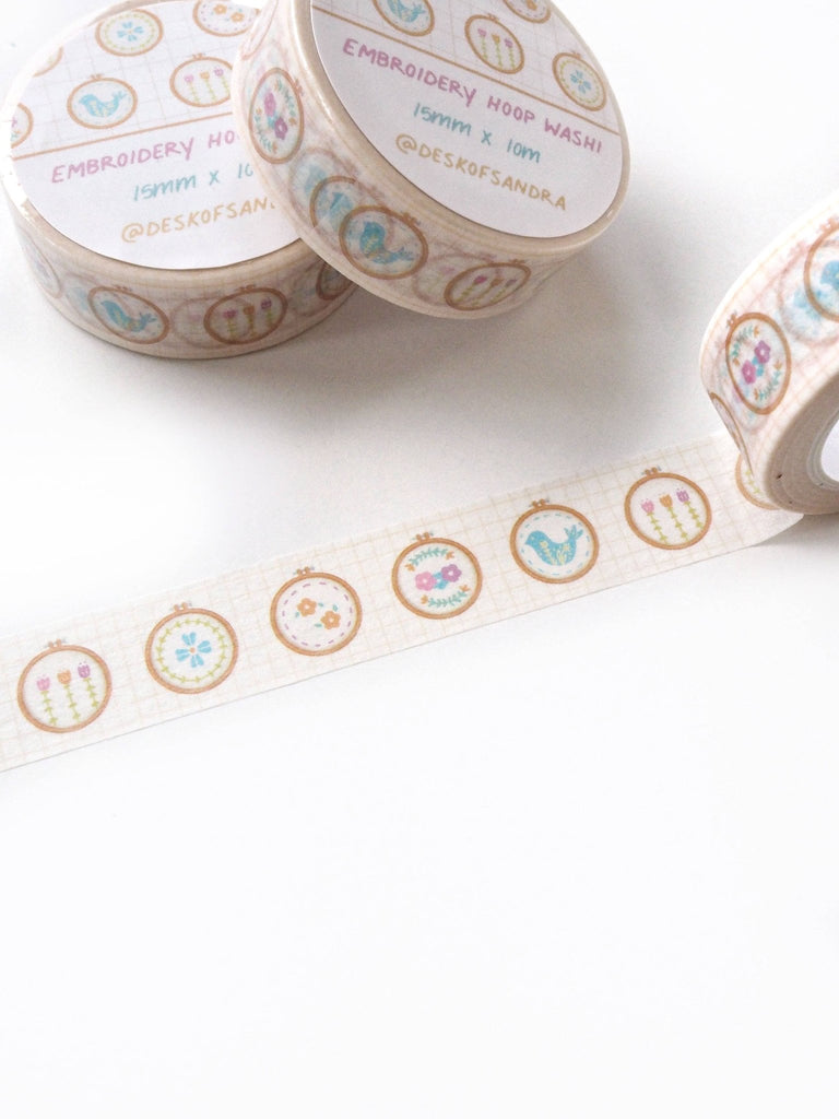 Embroidery Hoop Washi Tape - The Regal Find