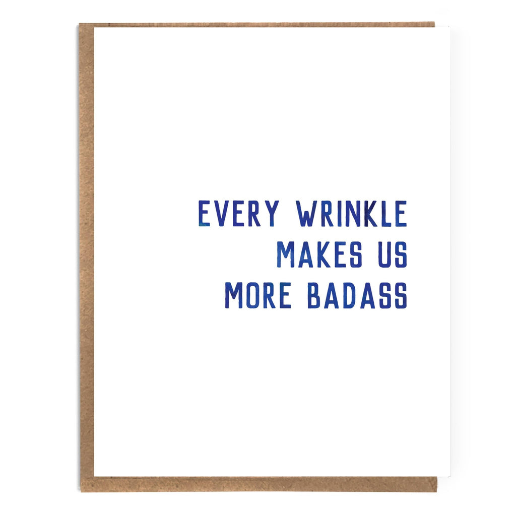 Every Wrinkle Makes Us More Badass; Funny Birthday Card; 40t - The Regal Find