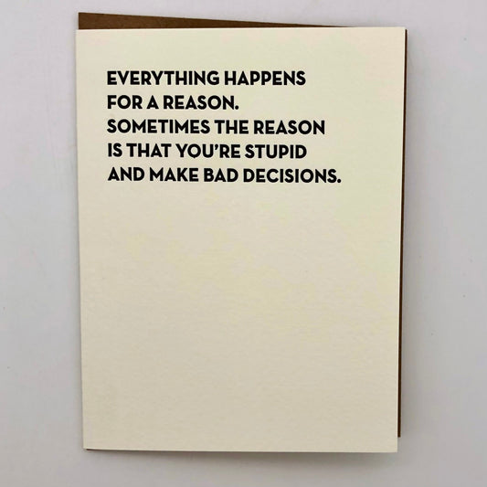 Everything Happens For A Reason Card - The Regal Find