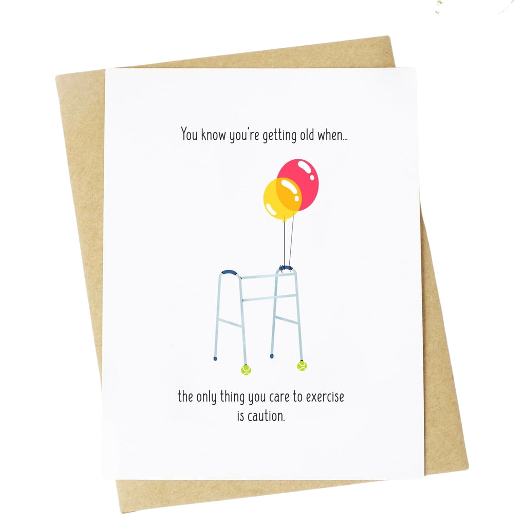 Exercise Caution Birthday Card - The Regal Find