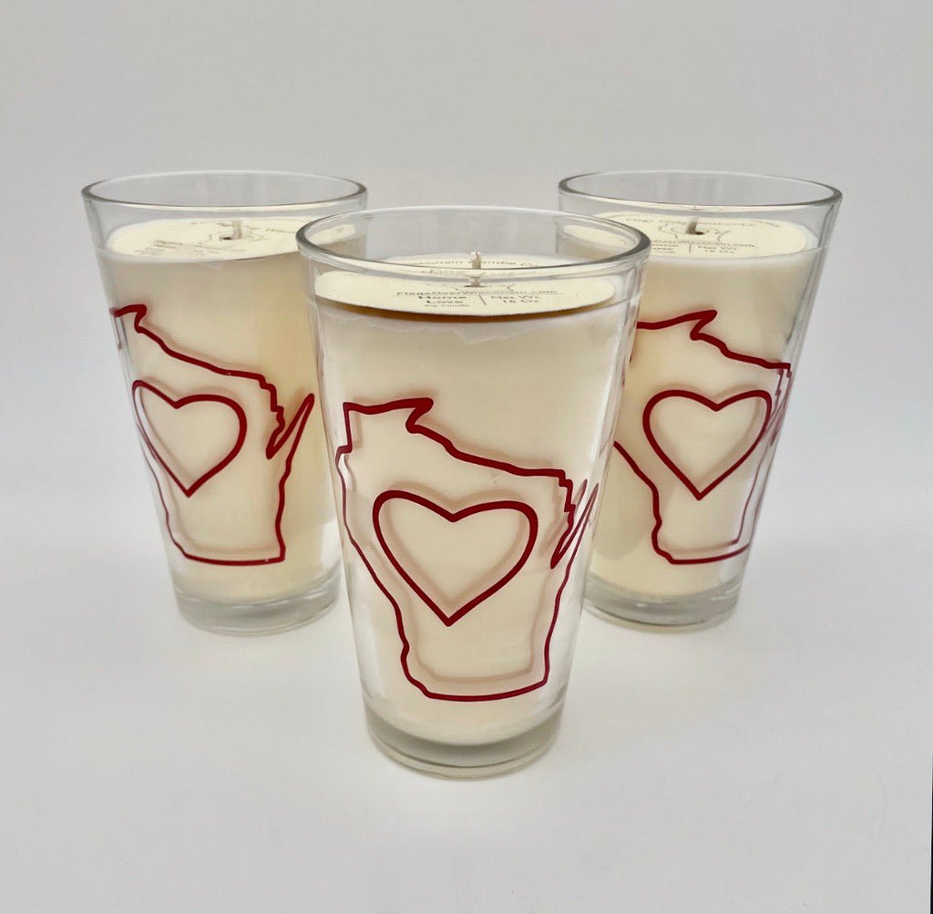 Flags Over Wisconsin Home Love Pint Candle - The Regal Find