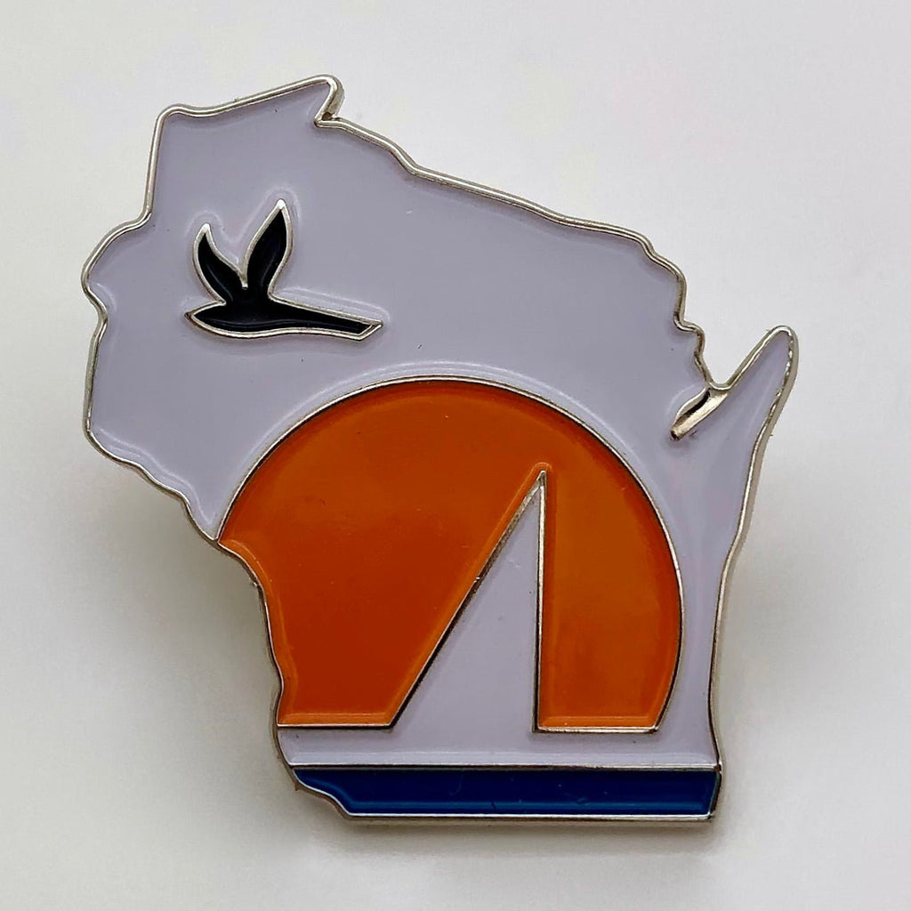 Flags Over Wisconsin Sun and Sail Pin - The Regal Find