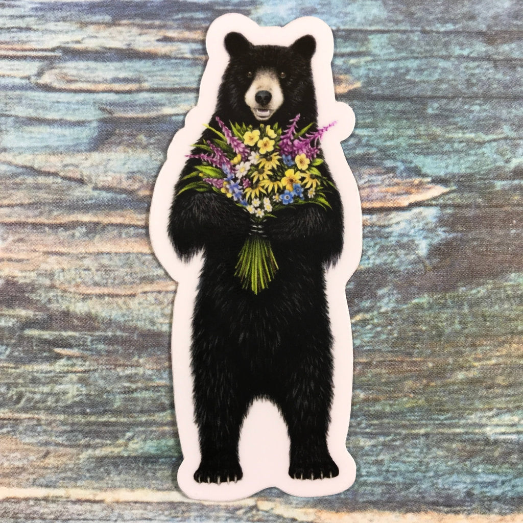 Flower Bear sticker - The Regal Find