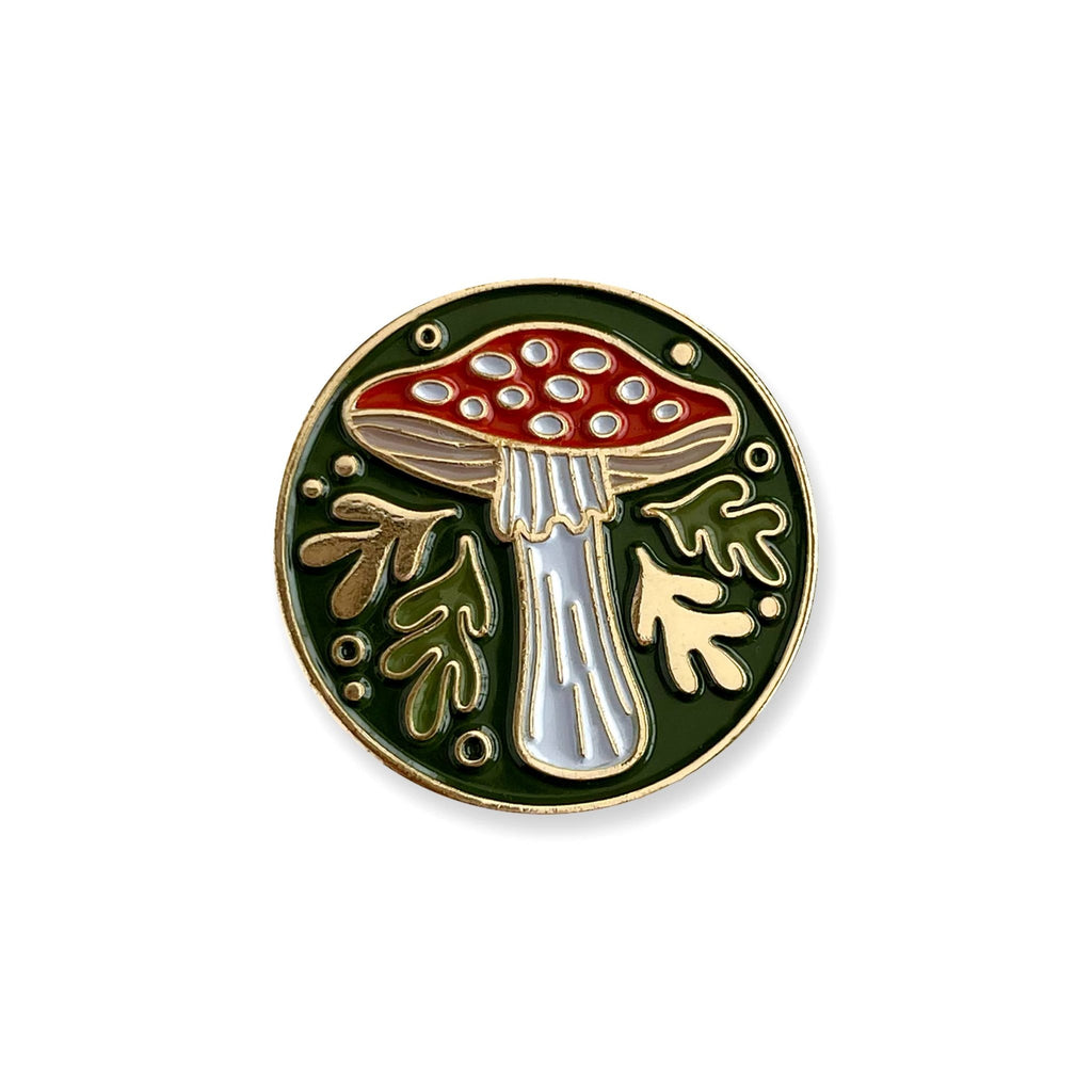 Fly Agaric Mushroom Enamel Pin - The Regal Find