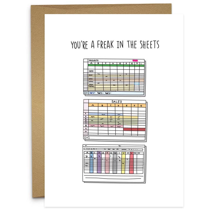 Freak in the Sheets Greeting Card - The Regal Find