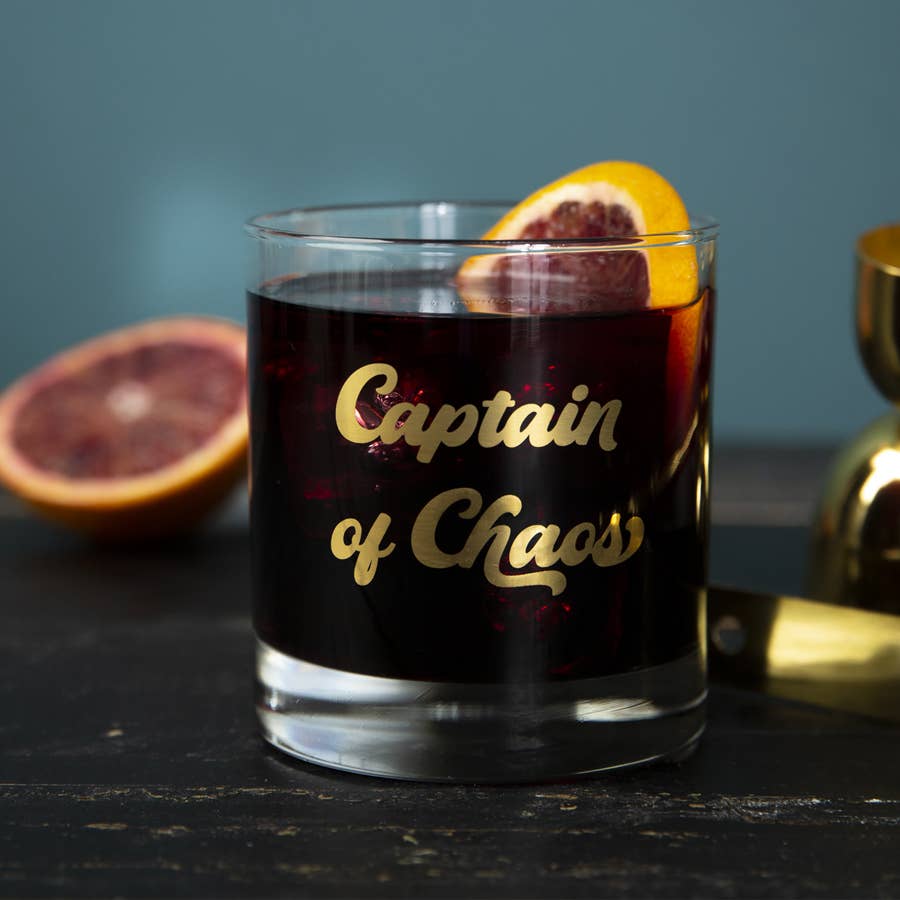 Funny Whiskey Glass - Captain of Chaos - The Regal Find
