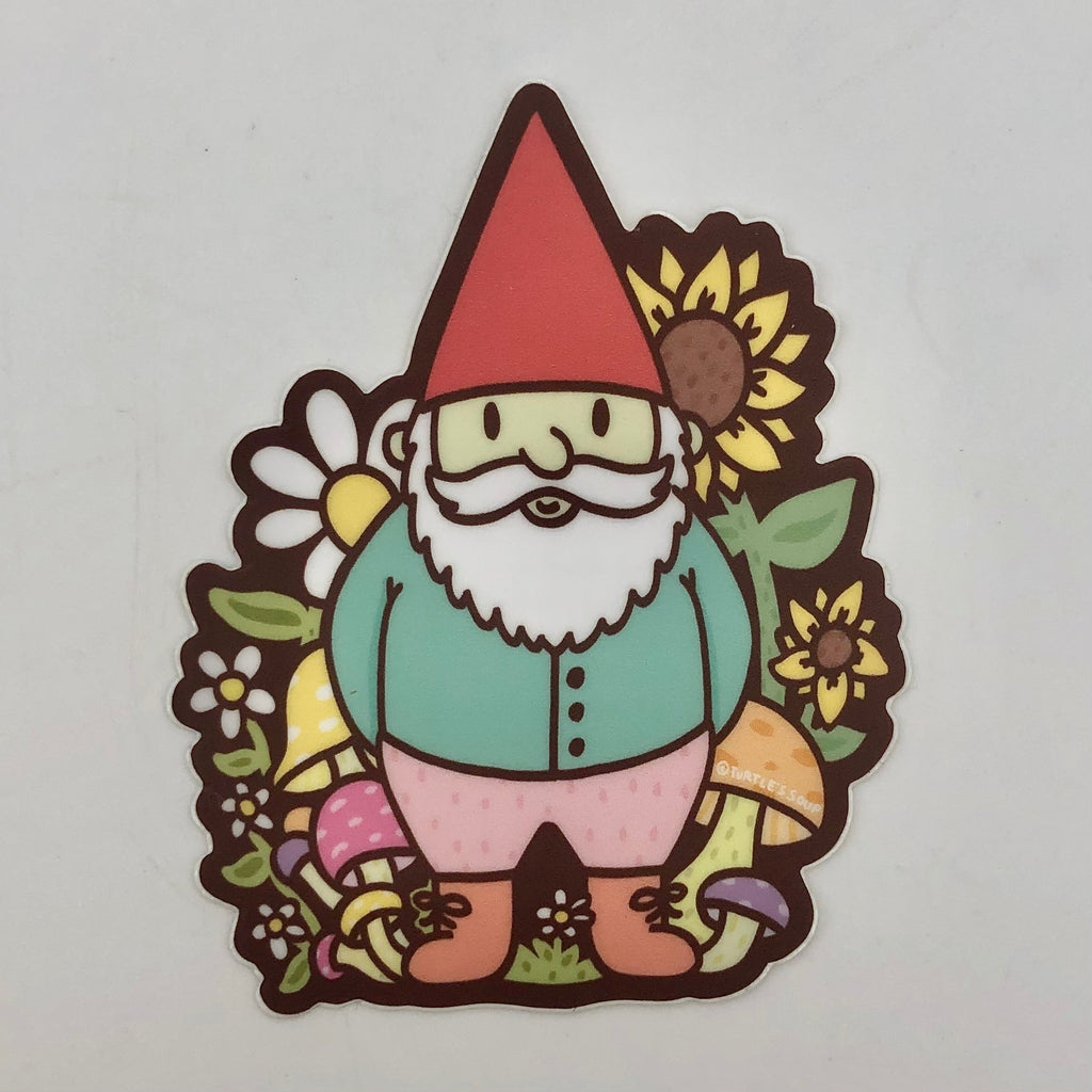 Garden Gnome Vinyl Sticker - The Regal Find