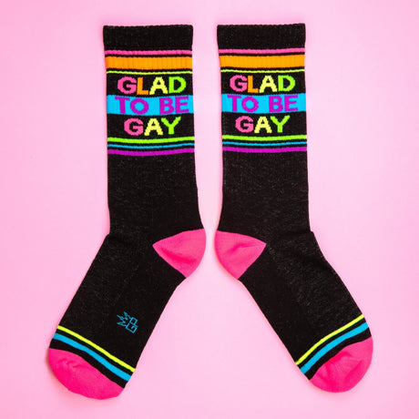 Glad To Be Gay Gym Crew Socks - The Regal Find