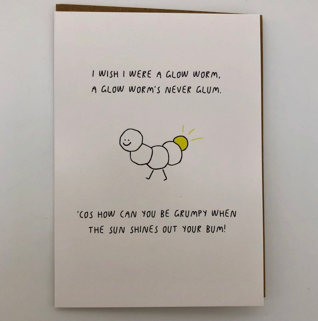 Glow Worm Greetings Card - The Regal Find