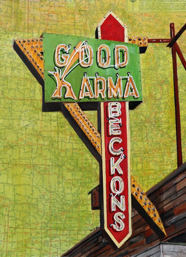 Good Karma Beckons Map Print - The Regal Find