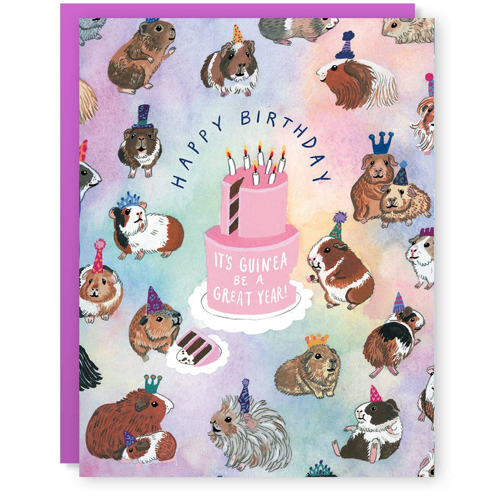 Guinea Pig Birthday Card - The Regal Find