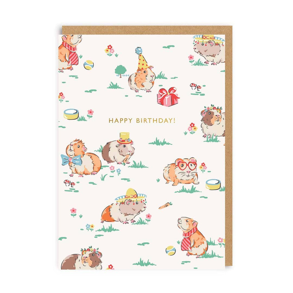 Guinea Pig Birthday Card - The Regal Find