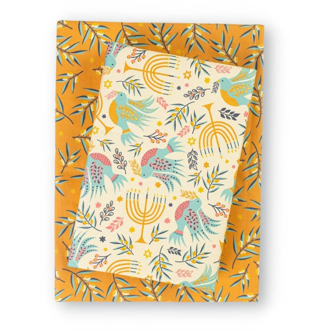 Hanukkah  Doves • Double-sided Eco Wrapping Paper • Holiday - The Regal Find