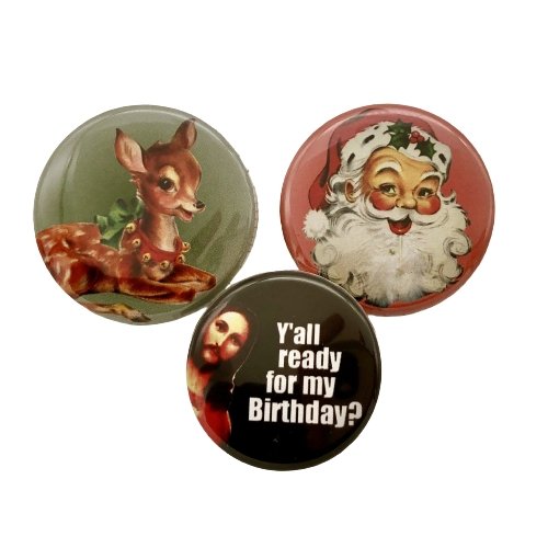 Holiday Button Pins - The Regal Find