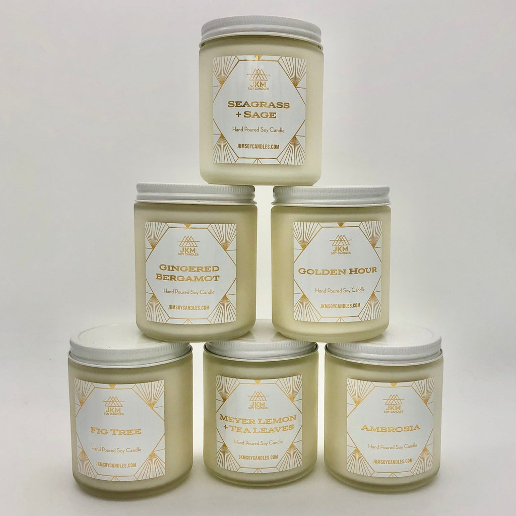 JKM Classic Collection Soy Candles-White Label - The Regal Find