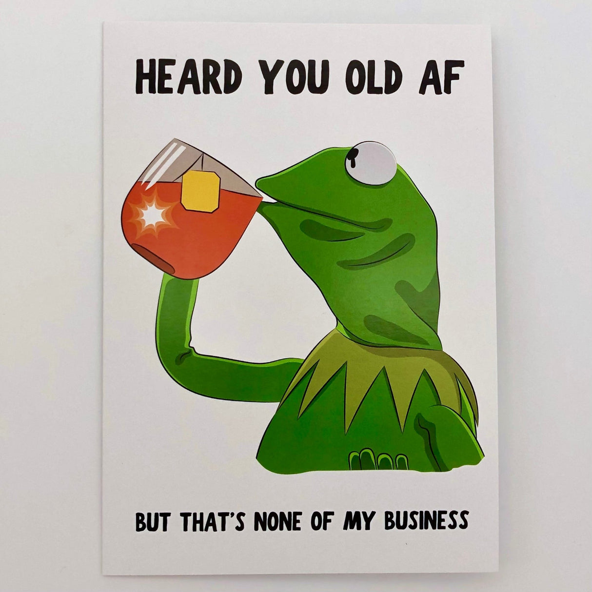 Kermit Old AF Birthday Card - The Regal Find