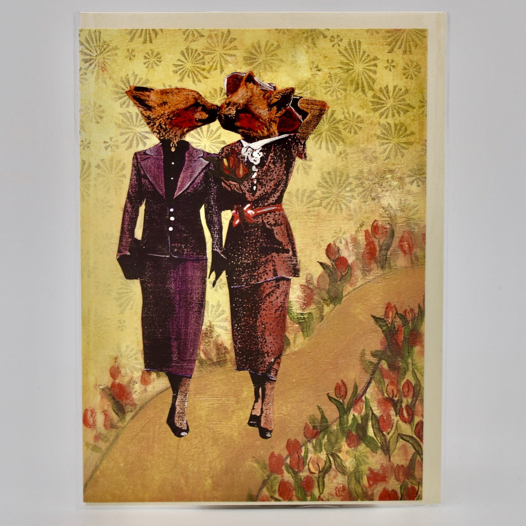 Kissing Foxes Card - The Regal Find