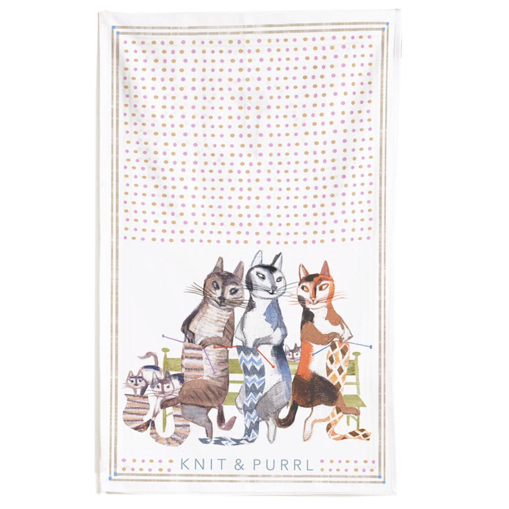 Knit & Purrl Tea Towel - The Regal Find