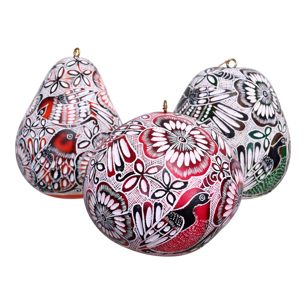 Lace Birds - Gourd Ornament - The Regal Find
