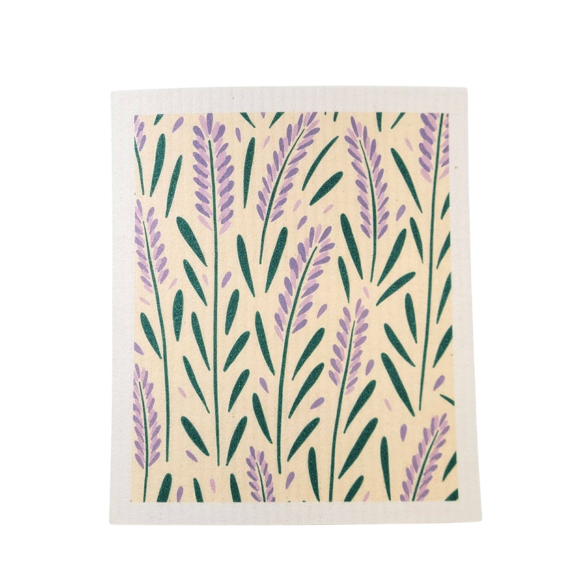 Lavender Patterned Swedish Dishcloths - Sponge Cloths - The Regal Find