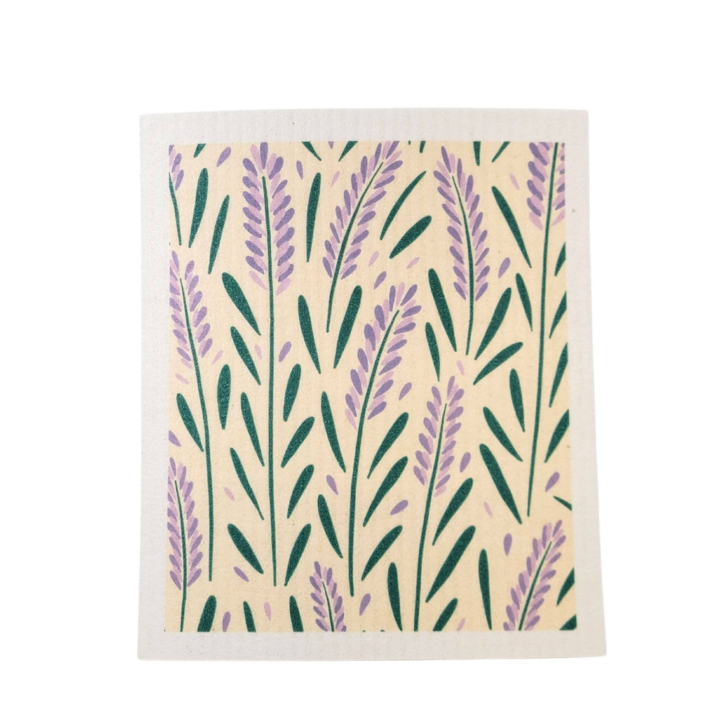 Lavender Patterned Swedish Dishcloths - Sponge Cloths - The Regal Find