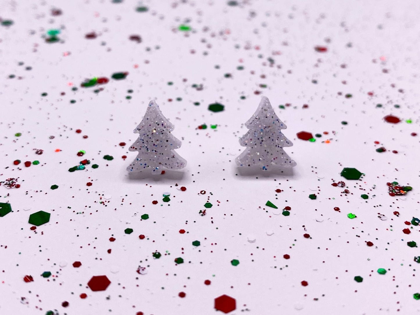 Little Sparkly Christmas Tree Stud Earrings: Xmas Mix - The Regal Find