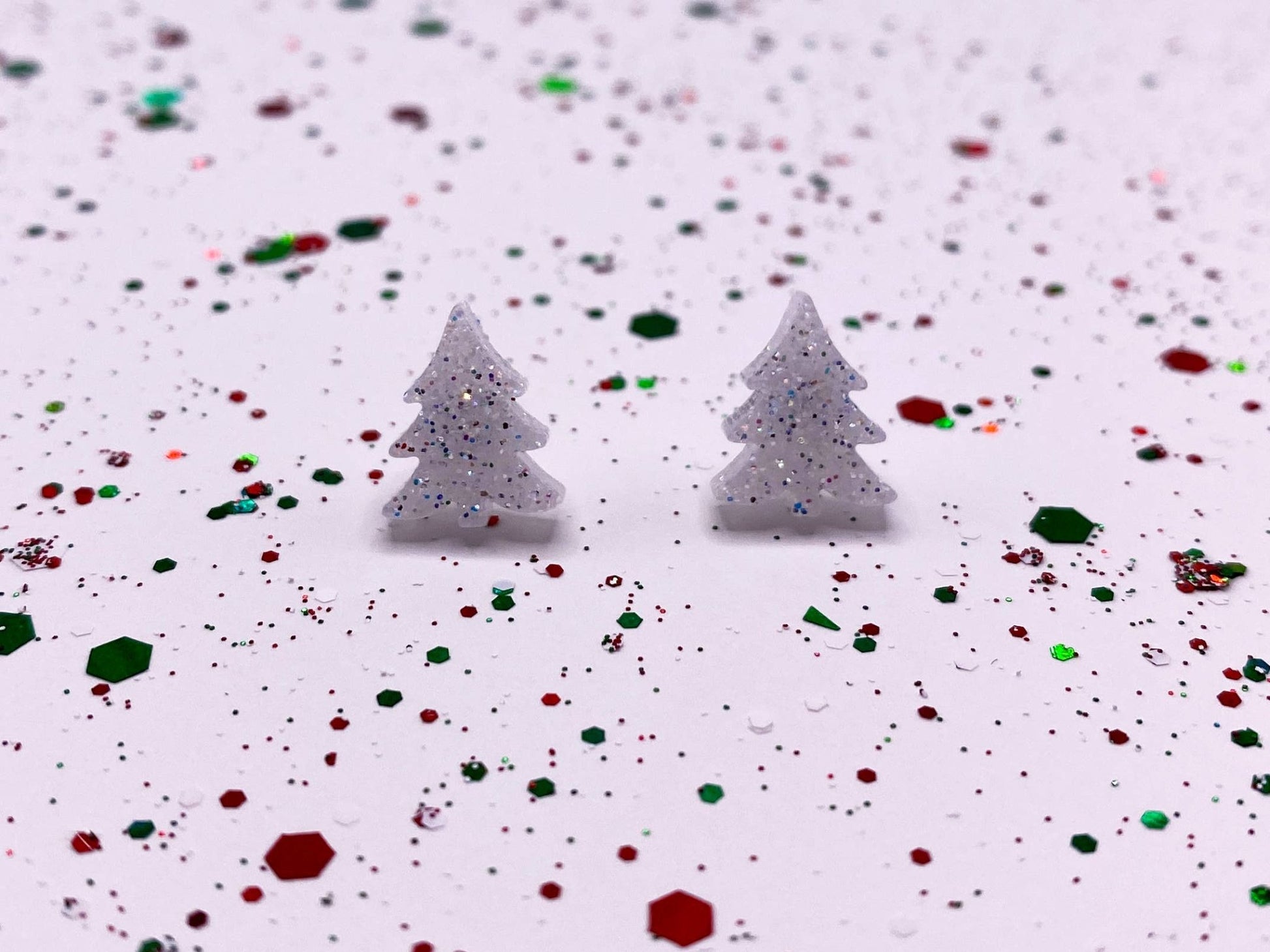 Little Sparkly Christmas Tree Stud Earrings: Xmas Mix - The Regal Find