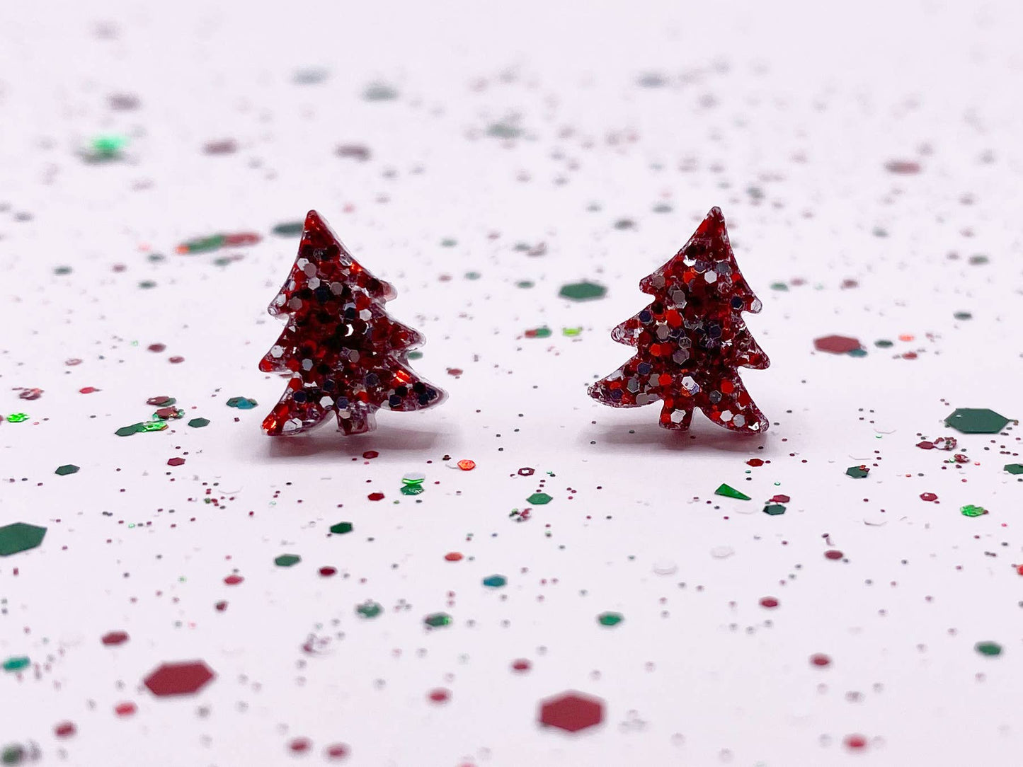 Little Sparkly Christmas Tree Stud Earrings: Xmas Mix - The Regal Find