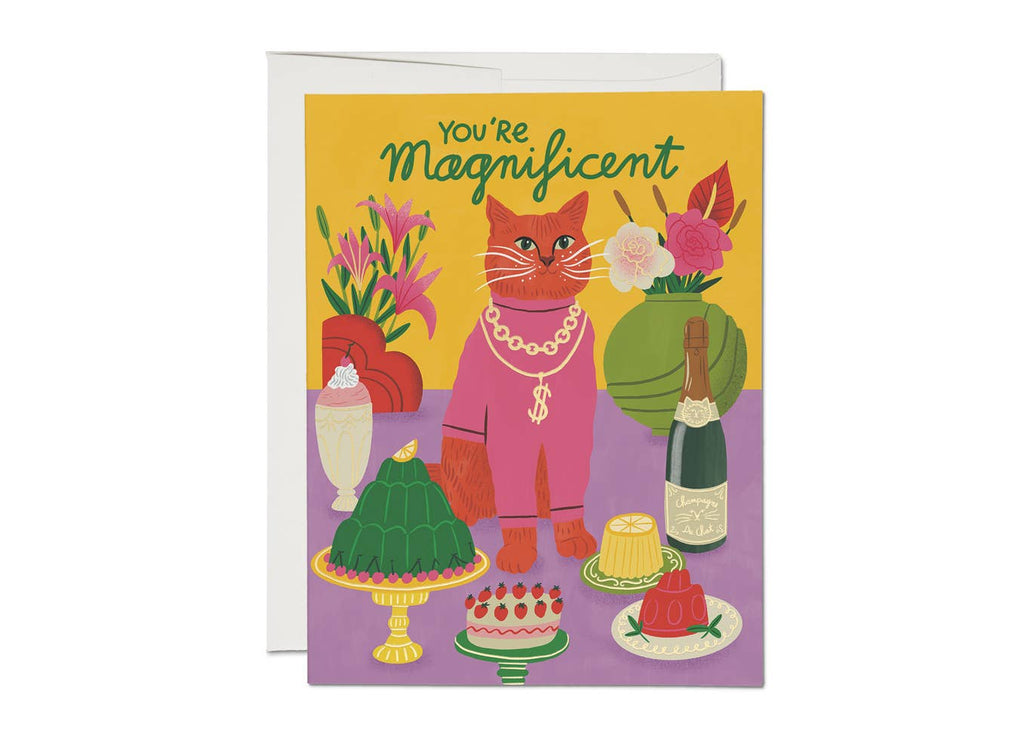 Magnificent Cat friendship greeting card - The Regal Find