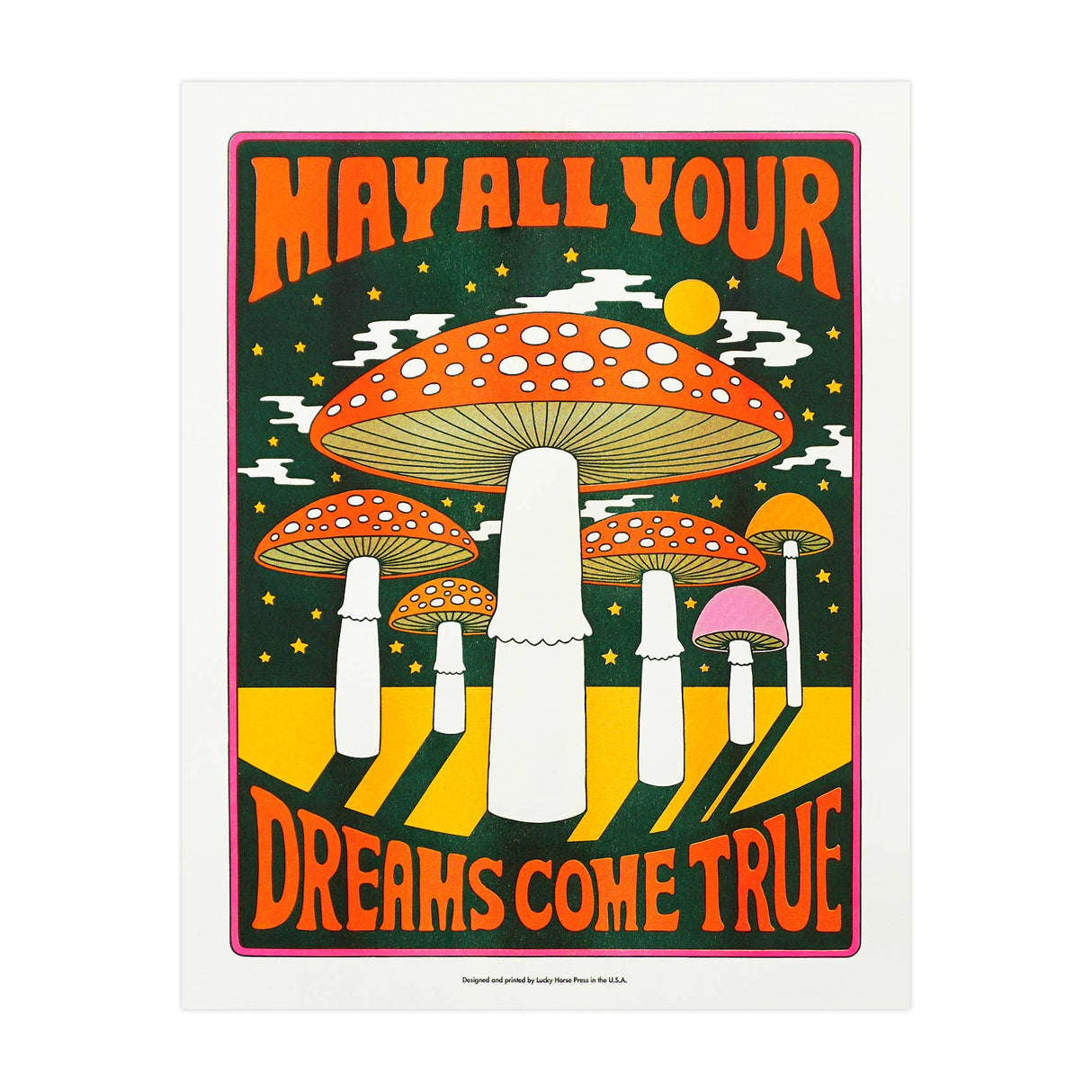 May All Your Dreams Come True Risograph Print - The Regal Find