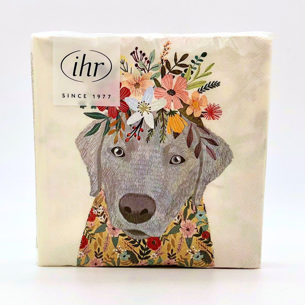 Mia Charro - Floral Dog Cocktail Napkins - The Regal Find