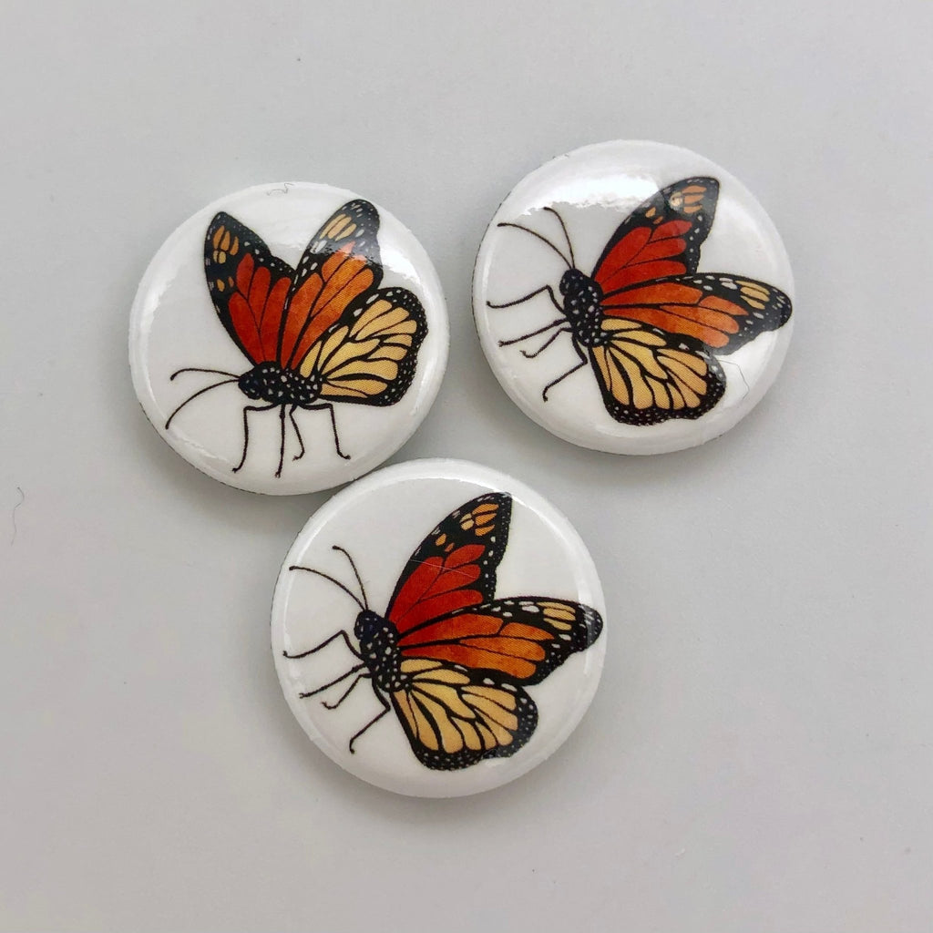 Monarch Butterfly 1" Button Pins - The Regal Find