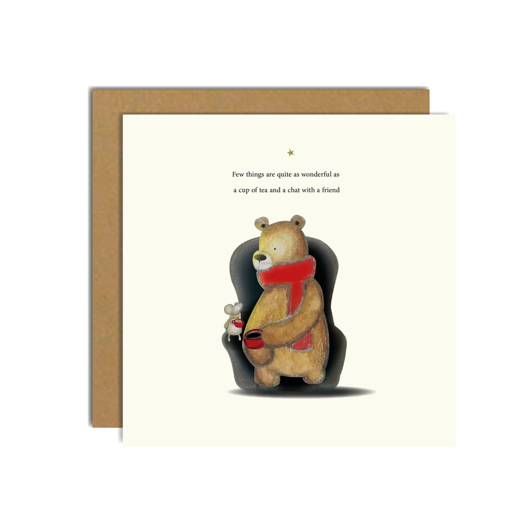 Mr Bear Tea Card: 125mm x 125mm - The Regal Find
