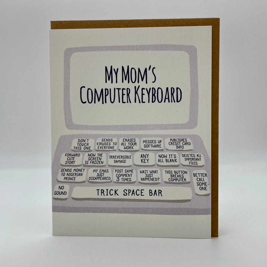 My Mom's Computer Keyboard Card - The Regal Find