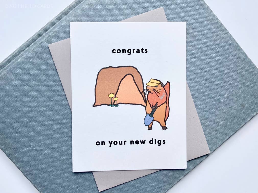"New Digs" Gopher Housewarming Card - The Regal Find