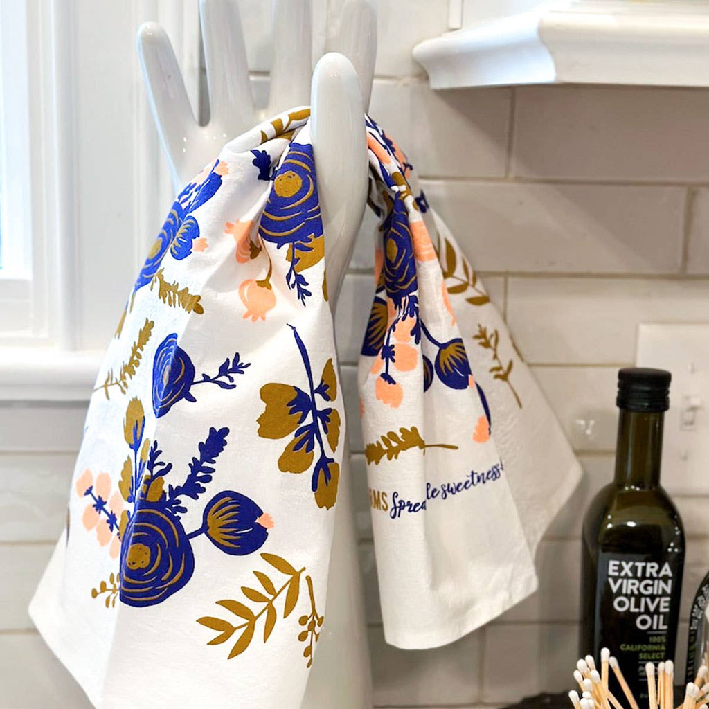 NEW Purple Floral Kitchen Towel - The Regal Find