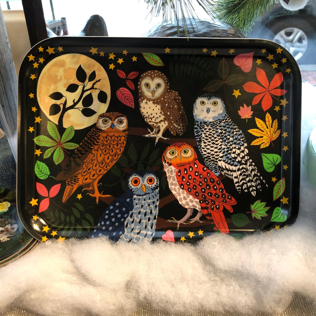 Night Owls Small Birch Wood Tray - The Regal Find