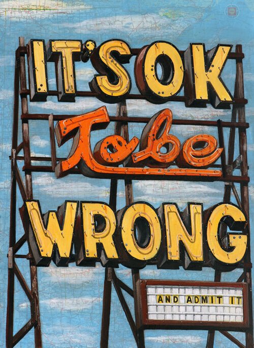 OK To Be Wrong Map Print - The Regal Find