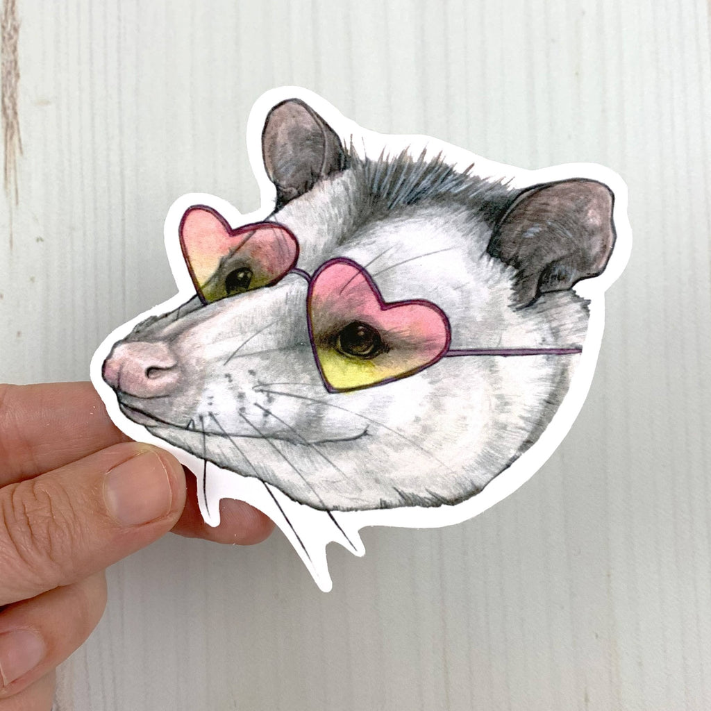Opossum Sunglasses Matte Vinyl Sticker - The Regal Find