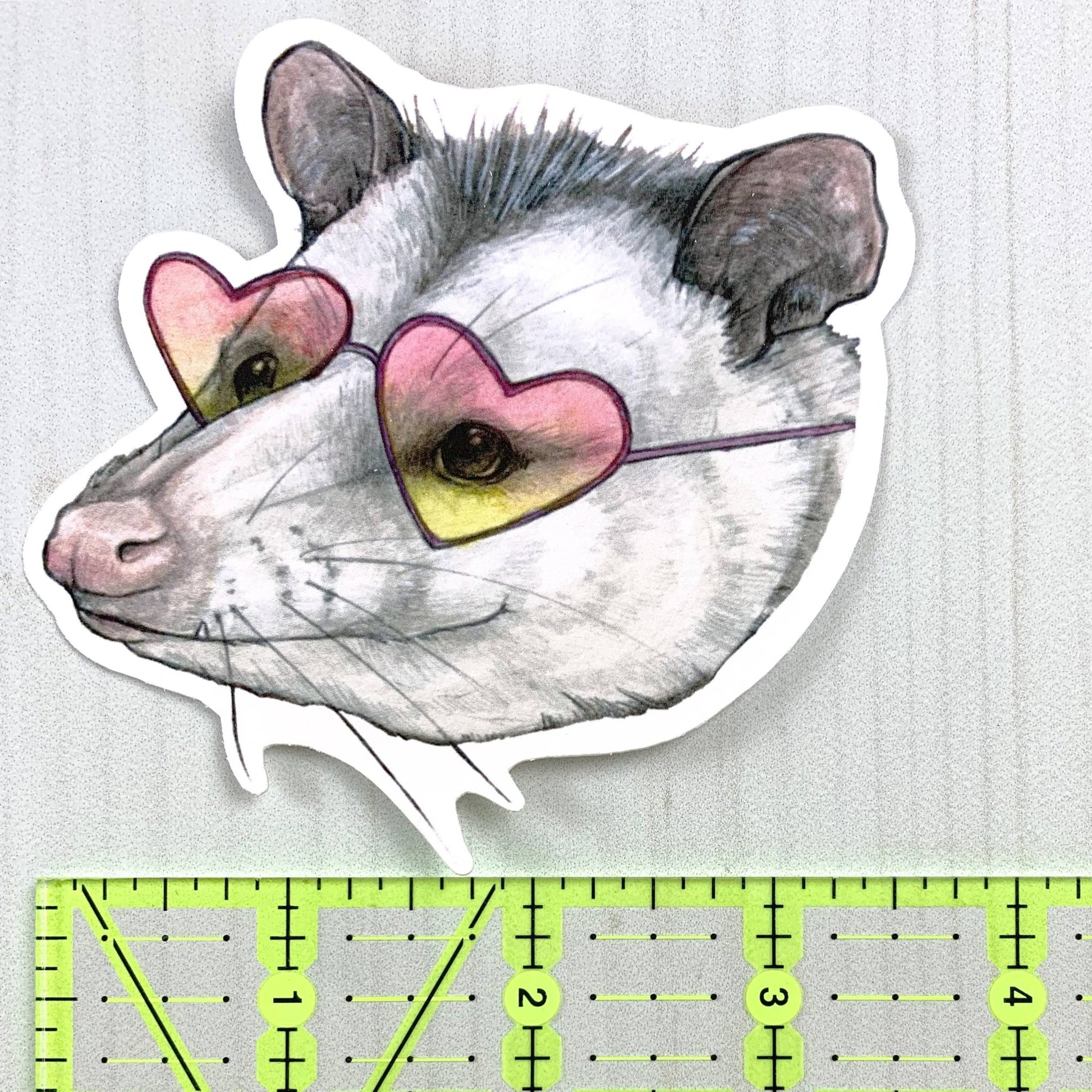 Opossum Sunglasses Matte Vinyl Sticker - The Regal Find