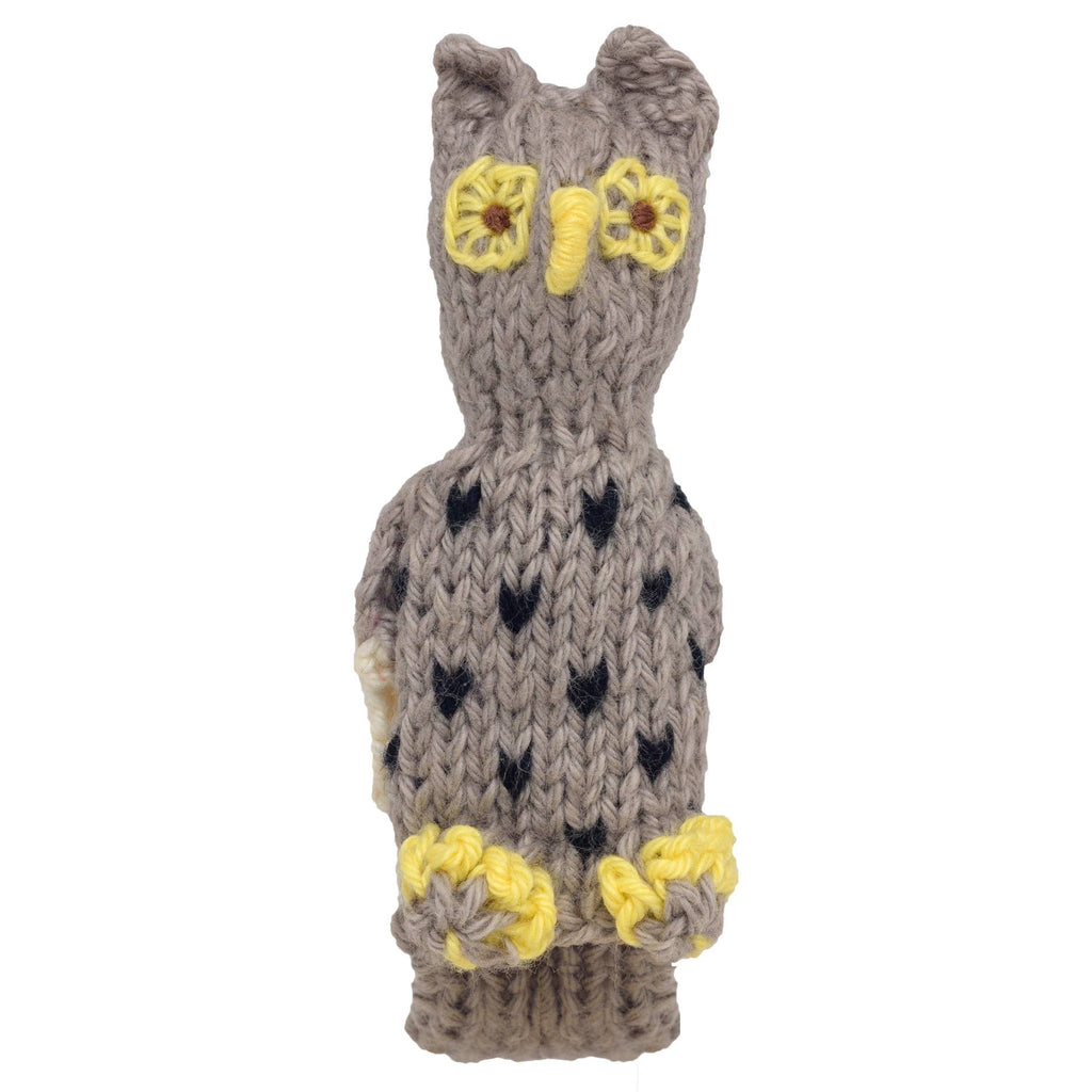 Owl - Bright Organic Cotton Finger Puppet - The Regal Find