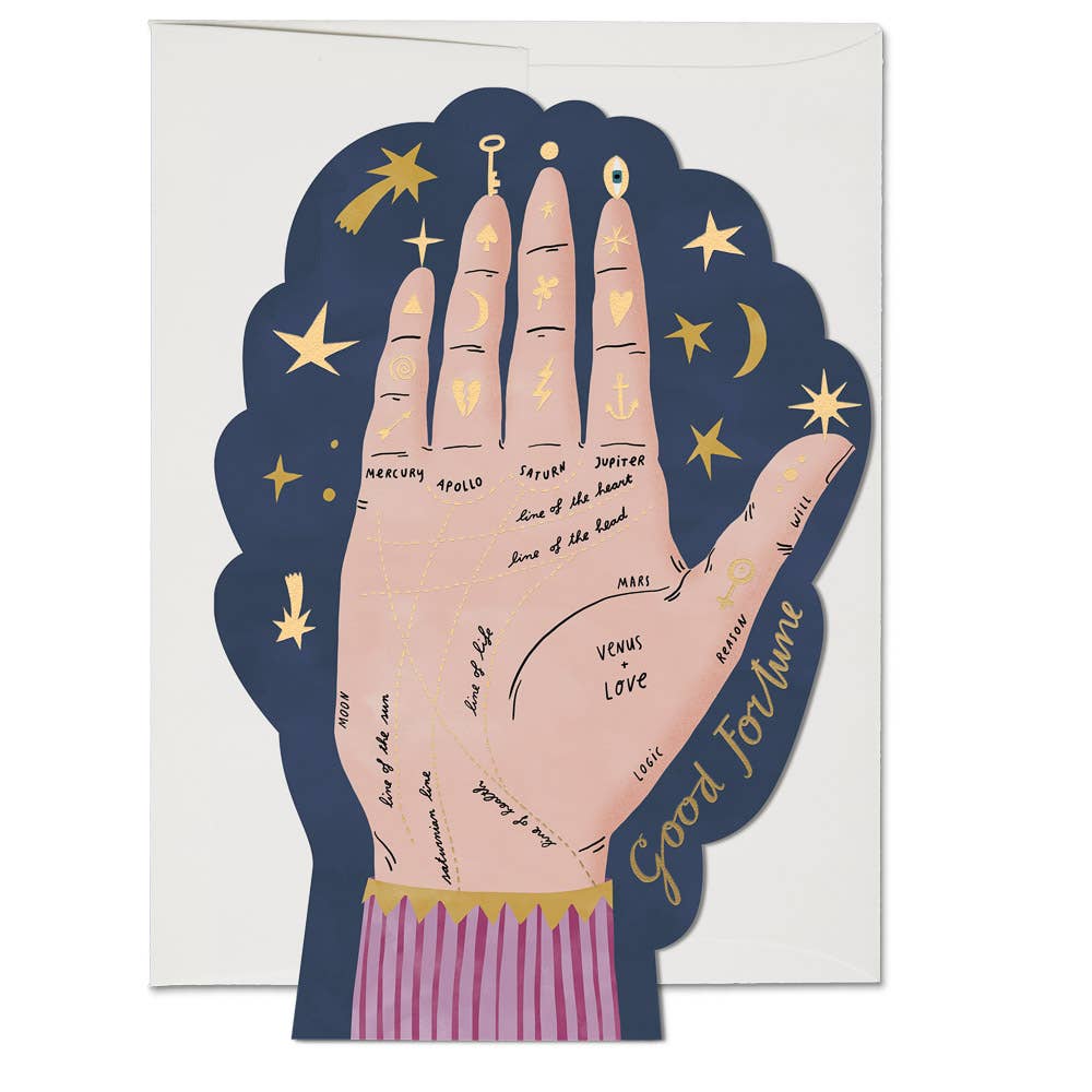 Palm Reading encouragement greeting card - The Regal Find