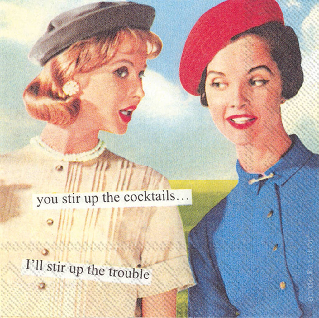 Paper Cocktail Napkins Pack of 20 Anne Taintor Stir Up - The Regal Find