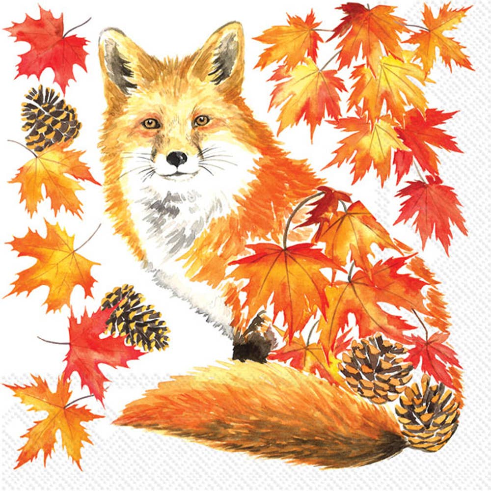 Paper Cocktail Napkins Pack of 20 Fall Fox - The Regal Find
