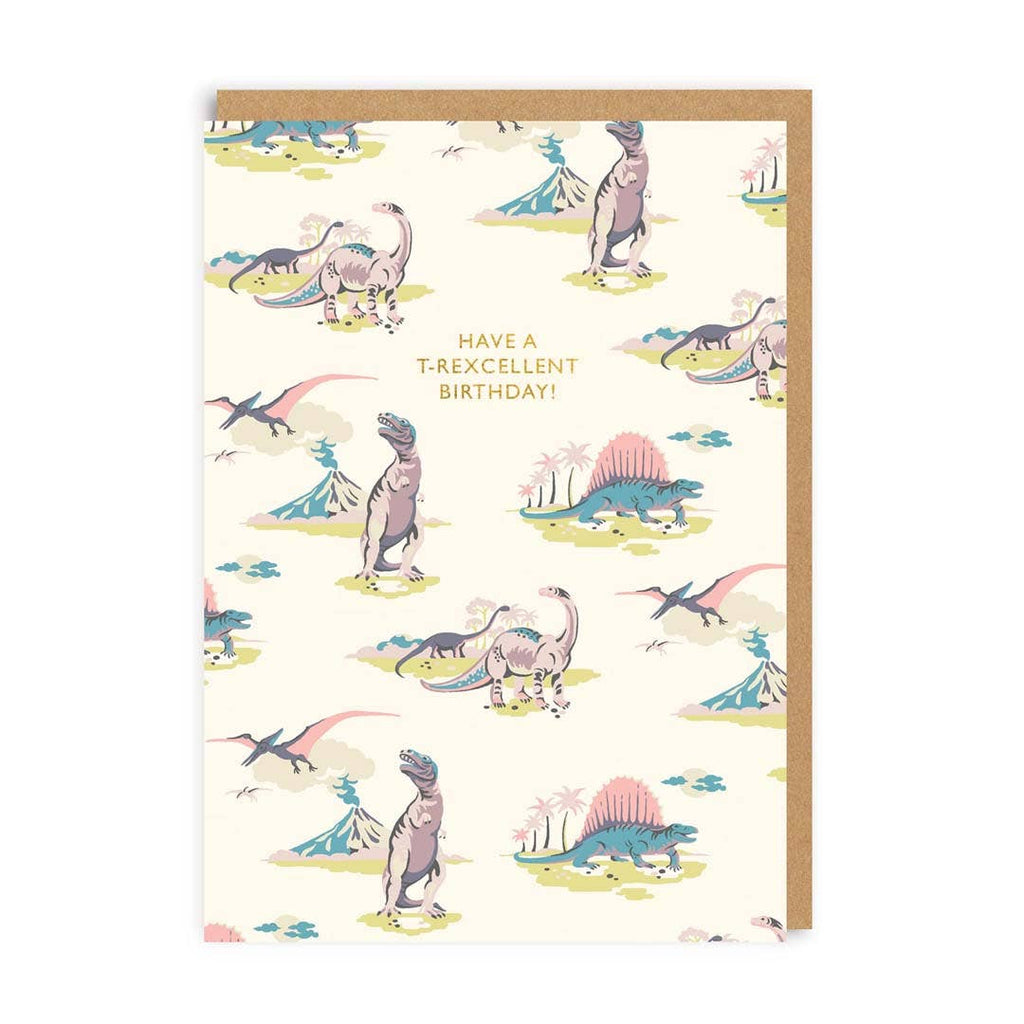 Pastel Dinosaurs Birthday Card - The Regal Find