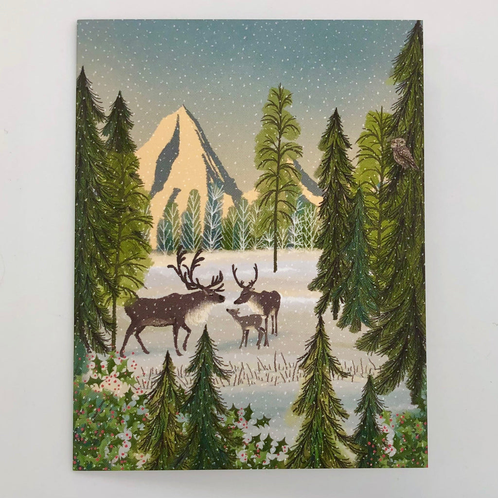 Peaceful Reindeer Holiday Card - The Regal Find