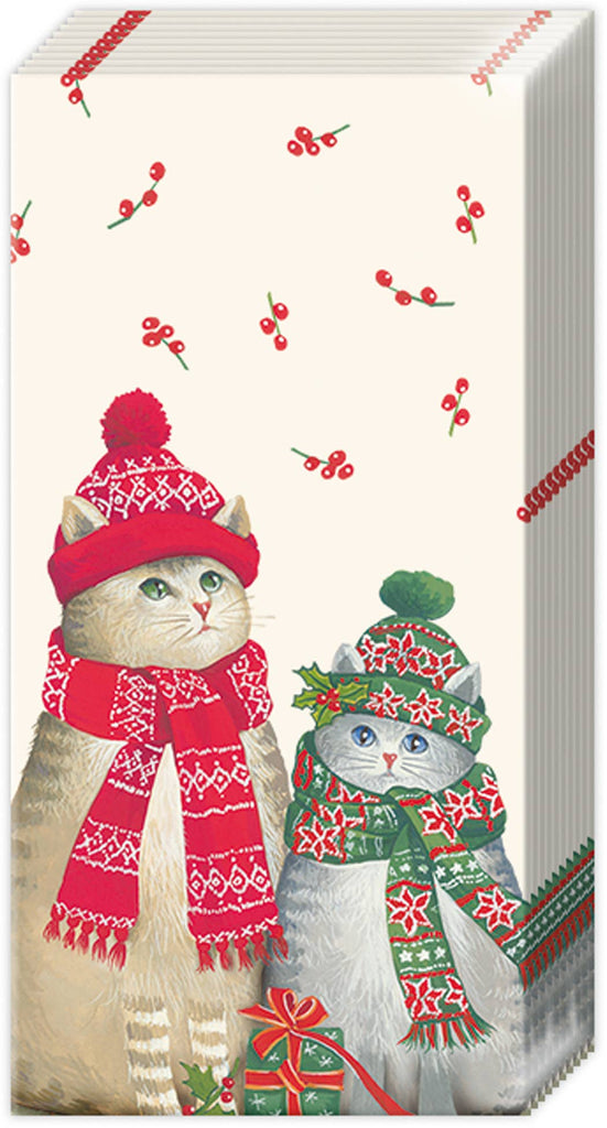 Pocket Tissues Pack of 10 Christmas Cats - The Regal Find